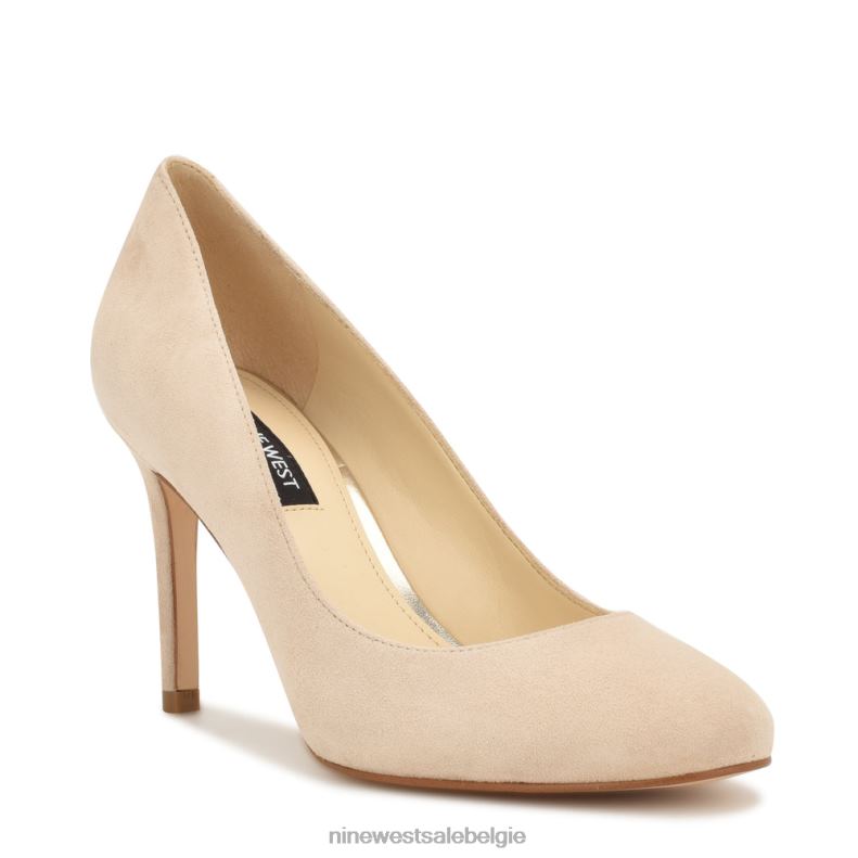 Nine West L48XT1186 nauwelijks naakt suède Dylan pumps met ronde neus