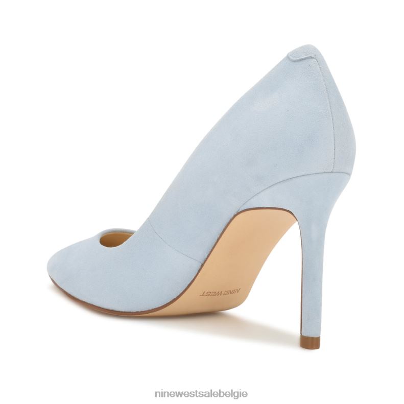 Nine West L48XT1189 lichtblauw suède Ezra pumps met puntige neus