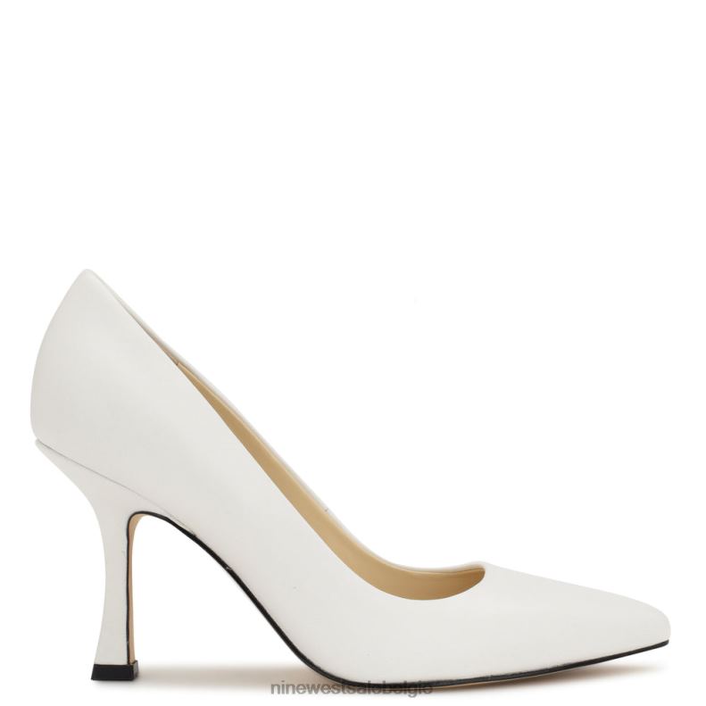 Nine West L48XT1191 wit leer soorten puntige teenpumps