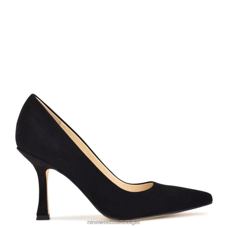 Nine West L48XT1192 zwart suède soorten puntige teenpumps