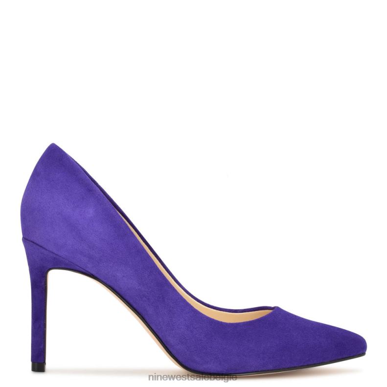 Nine West L48XT1216 midden paars suède Ezra pumps met puntige neus