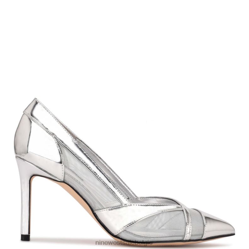 Nine West L48XT1222 zilver spiegel metallic evani jurkpumps