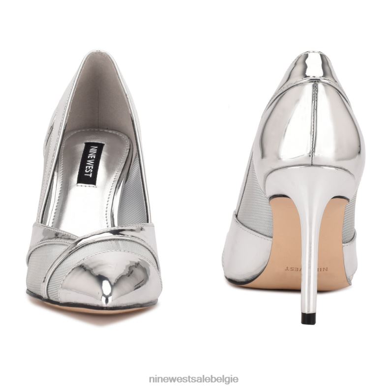 Nine West L48XT1222 zilver spiegel metallic evani jurkpumps