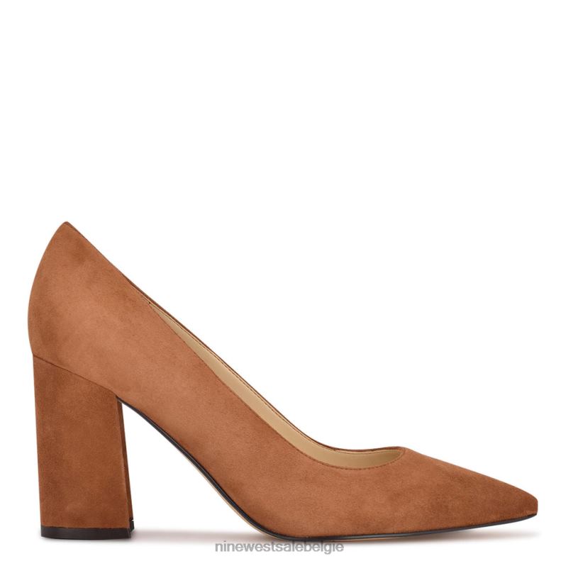 Nine West L48XT1226 cognac suède cara jurkpumps