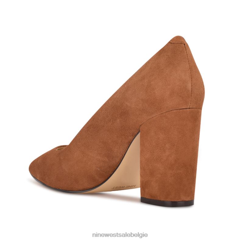 Nine West L48XT1226 cognac suède cara jurkpumps