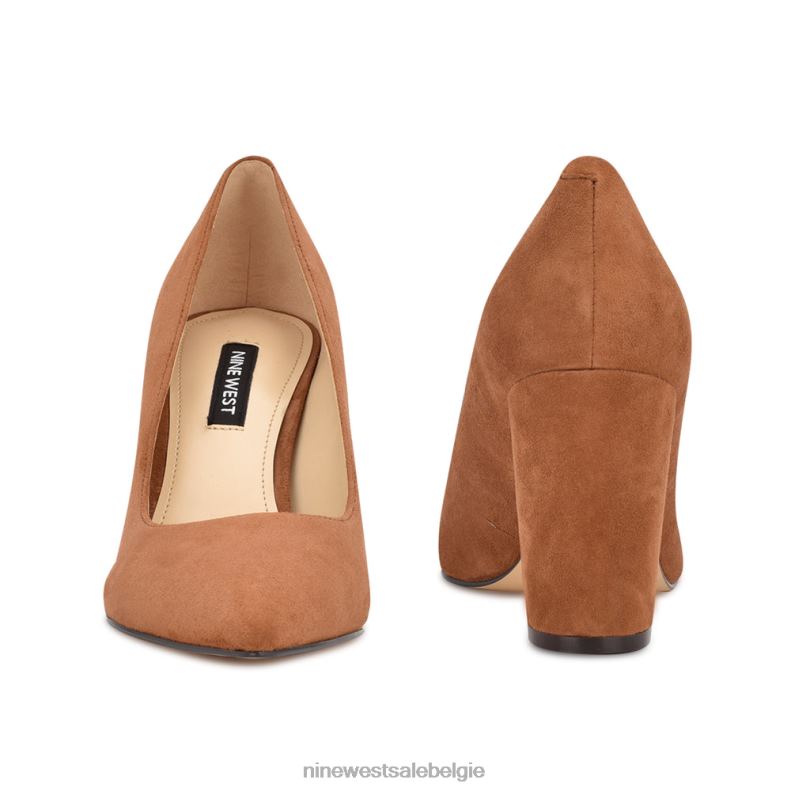 Nine West L48XT1226 cognac suède cara jurkpumps