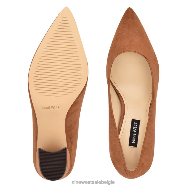 Nine West L48XT1226 cognac suède cara jurkpumps