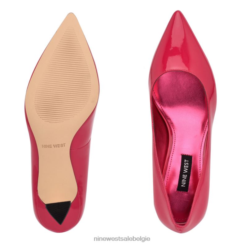 Nine West L48XT1227 magenta patent workin puntige teenpumps