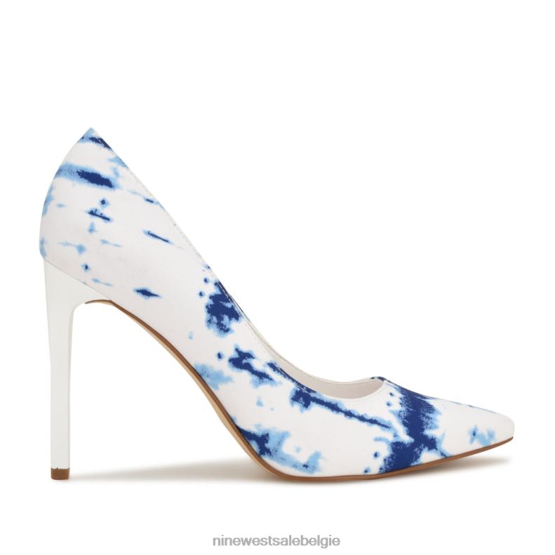 Nine West L48XT1376 witblauwe tie-dye Tatiana pumps met puntige neus