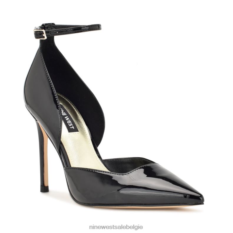 Nine West L48XT1385 zwart patent finda d'orsay pumps met enkelbandjes