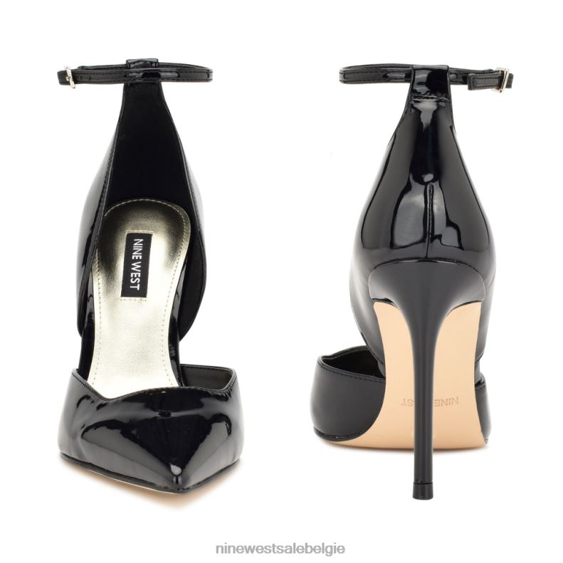 Nine West L48XT1385 zwart patent finda d'orsay pumps met enkelbandjes