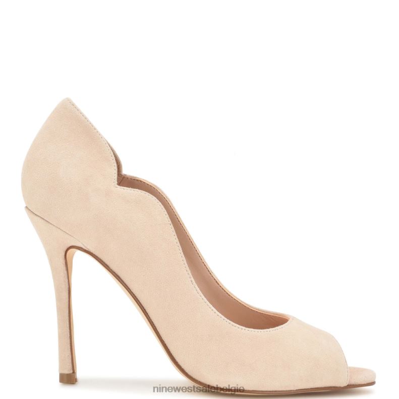 Nine West L48XT1400 licht natuurlijk suède Kelyan pumps met peep toe