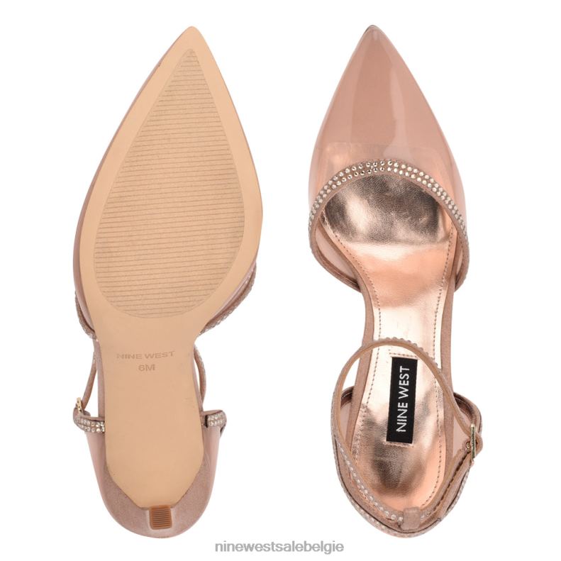 Nine West L48XT1421 naakt Tootsie pumps met enkelbandjes