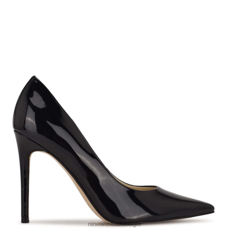 Nine West L48XT1445 zwart patent frisse pumps met puntige neus