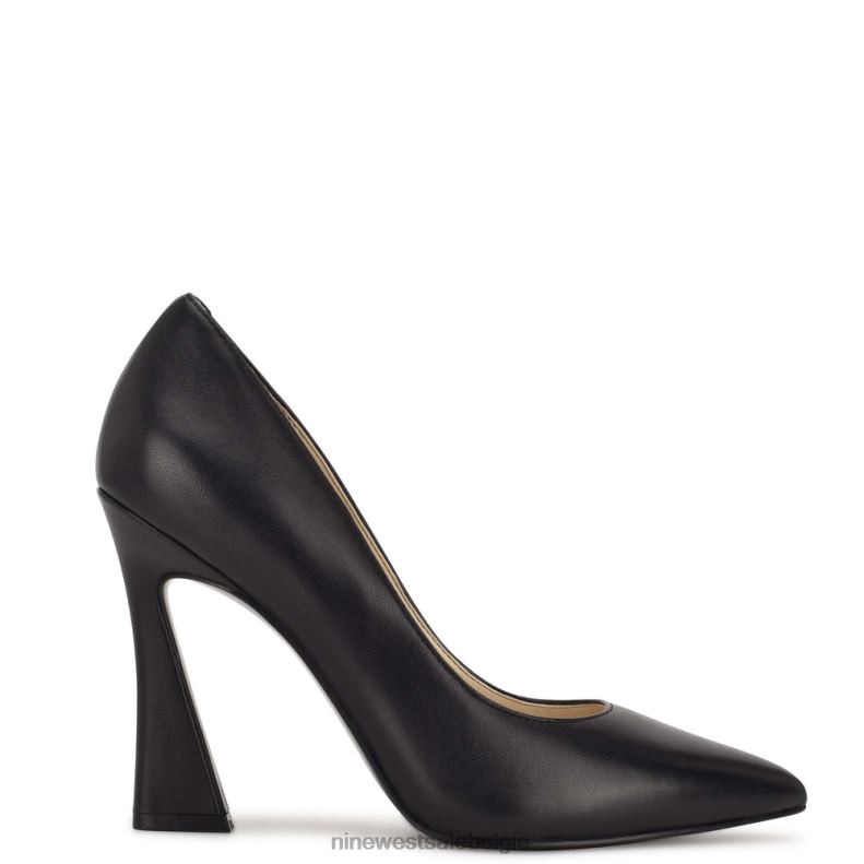 Nine West L48XT1479 zwart leer trendz pumps met puntige neus