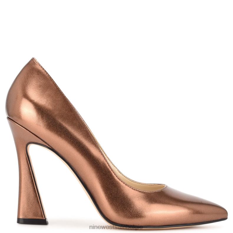 Nine West L48XT1480 bronzen trendz pumps met puntige neus