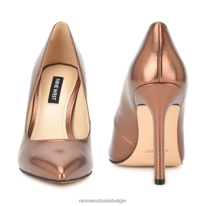 Nine West L48XT1480 bronzen trendz pumps met puntige neus