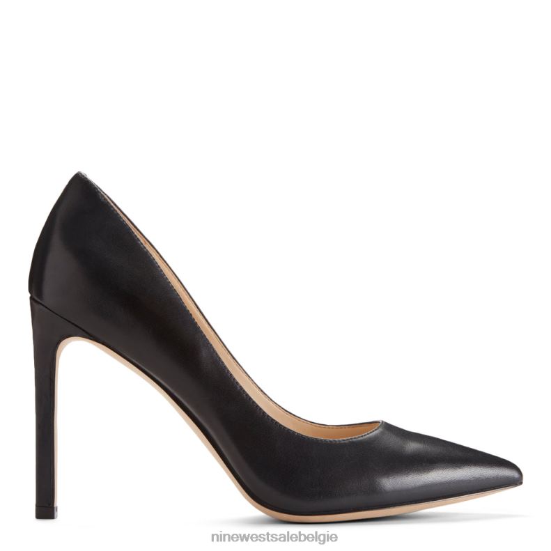 Nine West L48XT1489 zwart leer Tatiana pumps met puntige neus