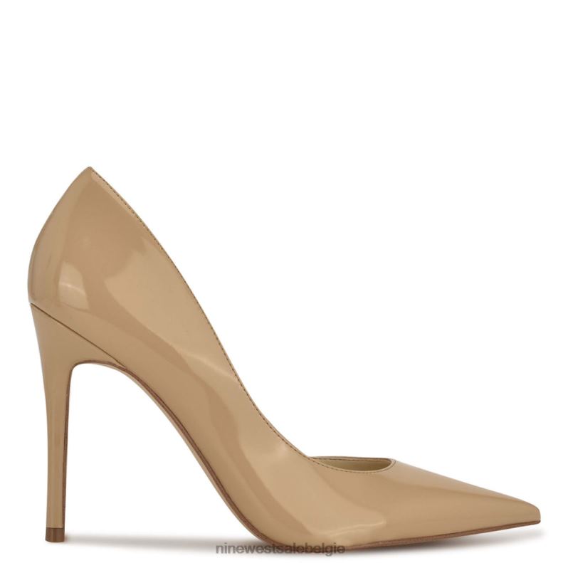 Nine West L48XT1576 licht natuurlijk patent Folowe d'orsay pumps met puntige neus