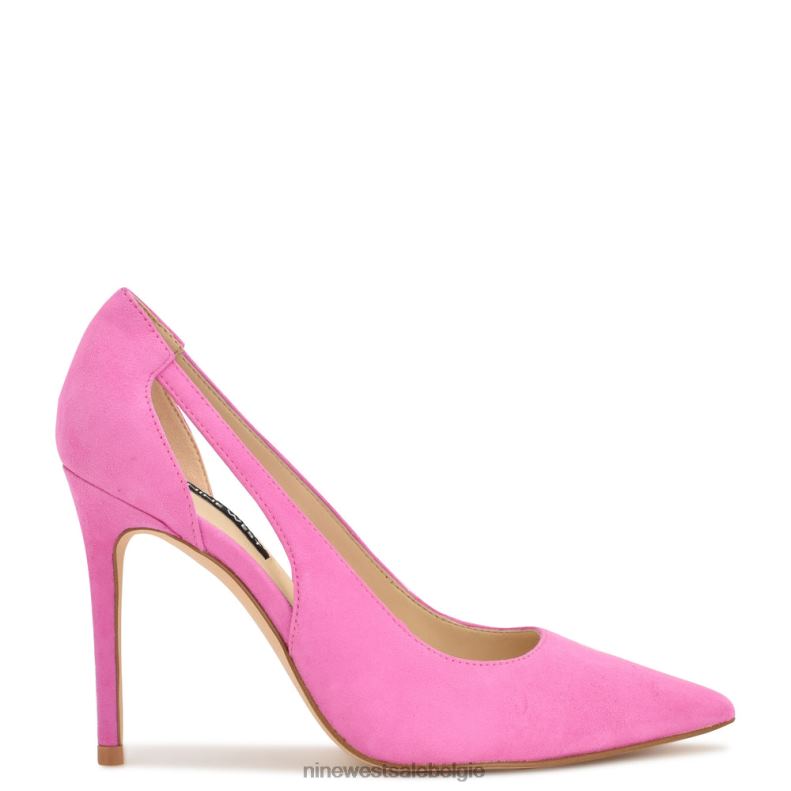 Nine West L48XT1598 roze suède favon uitgesneden pompen