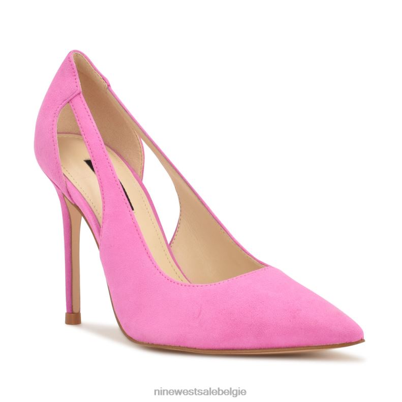 Nine West L48XT1598 roze suède favon uitgesneden pompen