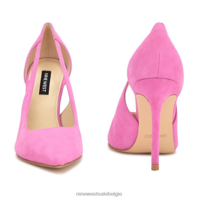 Nine West L48XT1598 roze suède favon uitgesneden pompen