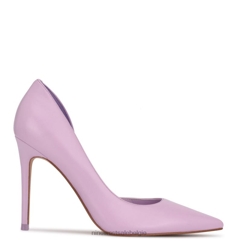 Nine West L48XT1613 donker lila leer Folowe d'orsay pumps met puntige neus