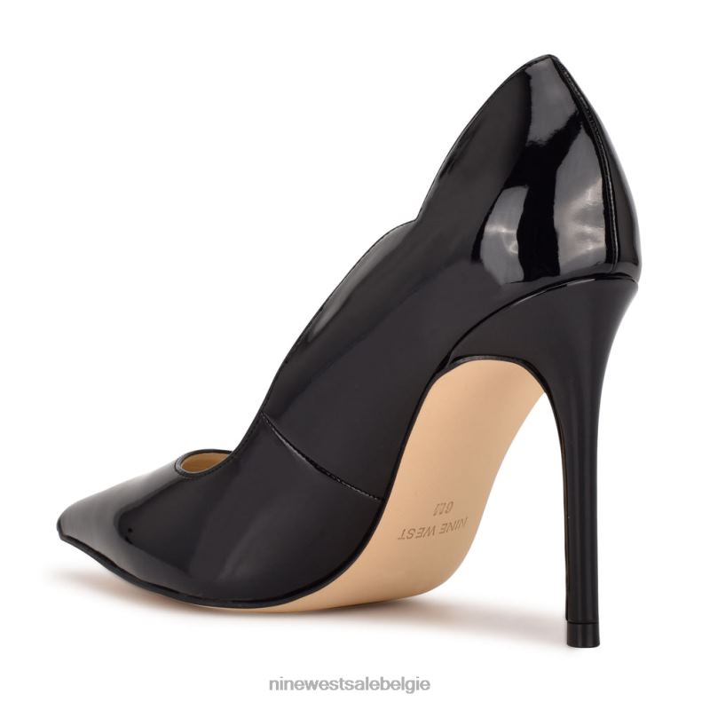 Nine West L48XT1614 zwart foxy pumps met puntige neus