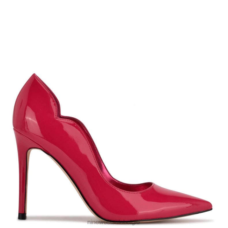 Nine West L48XT1662 magenta patent foxy pumps met puntige neus