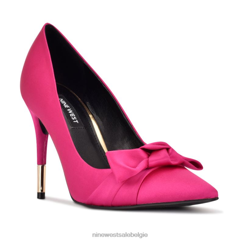 Nine West L48XT1873 roze satijn Jurkpumps met strik