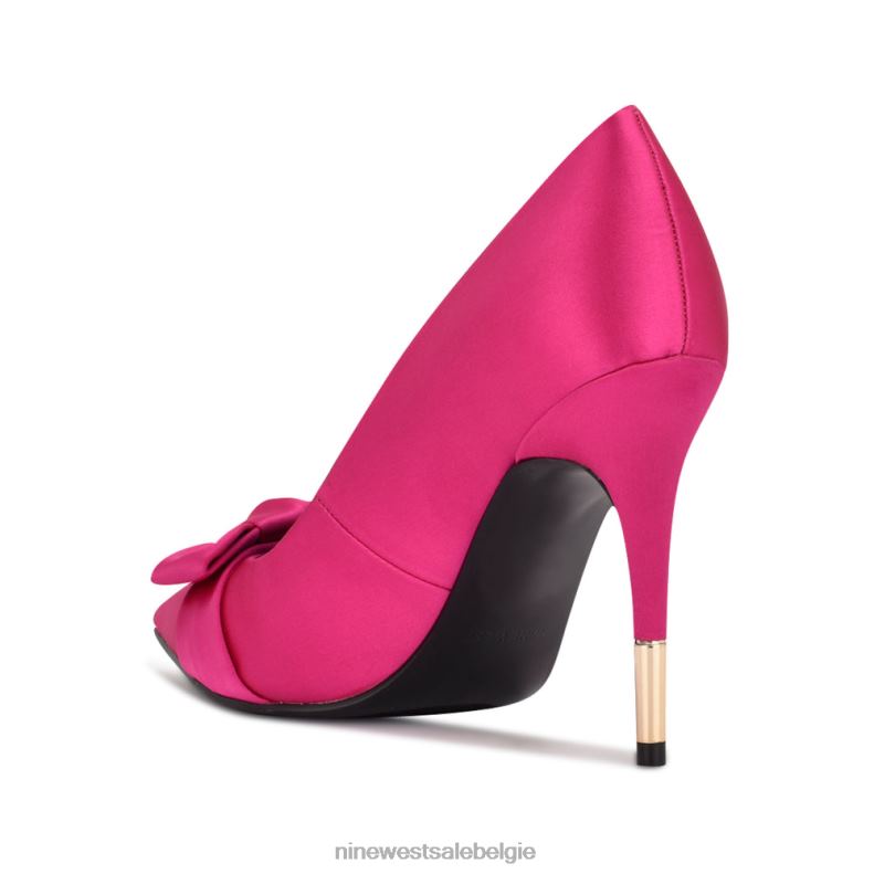 Nine West L48XT1873 roze satijn Jurkpumps met strik