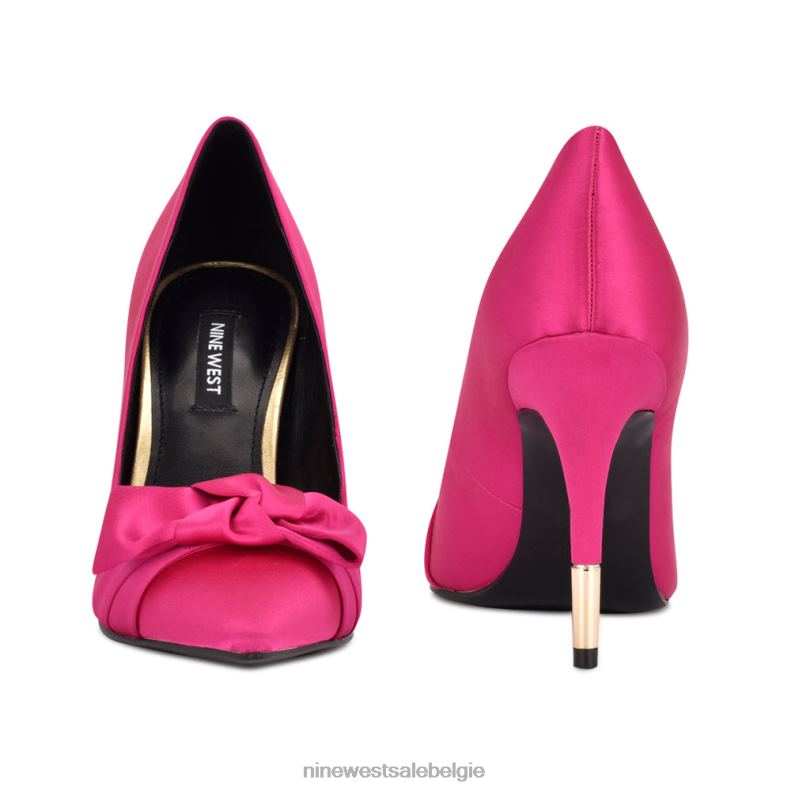 Nine West L48XT1873 roze satijn Jurkpumps met strik