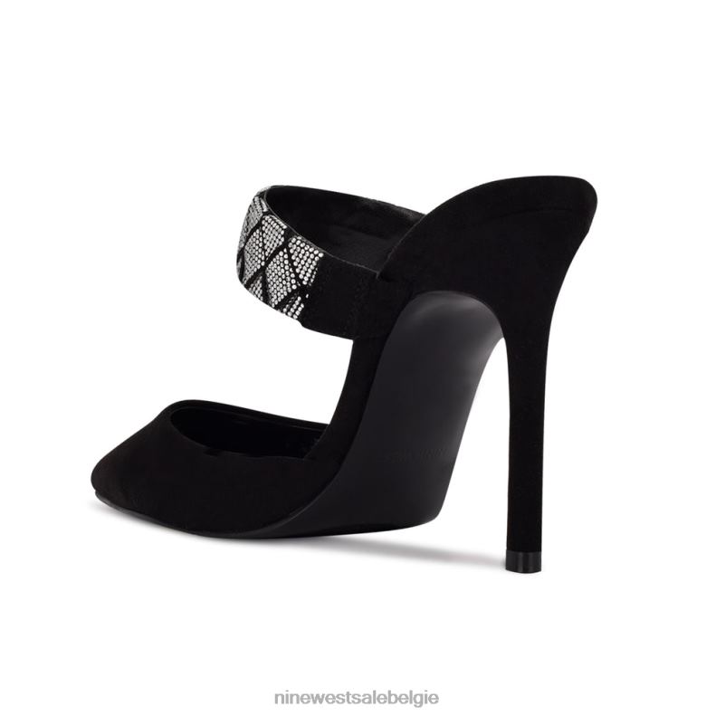 Nine West L48XT1891 zwart suède Fresah pumps met puntige neus