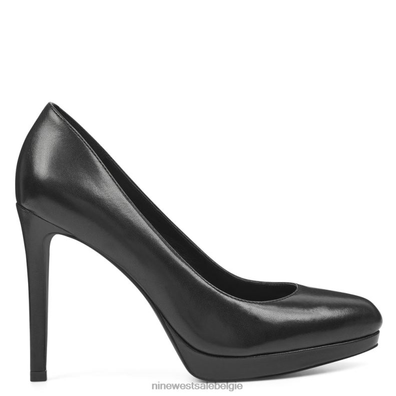 Nine West L48XT2367 zwart leer quabree platformpompen