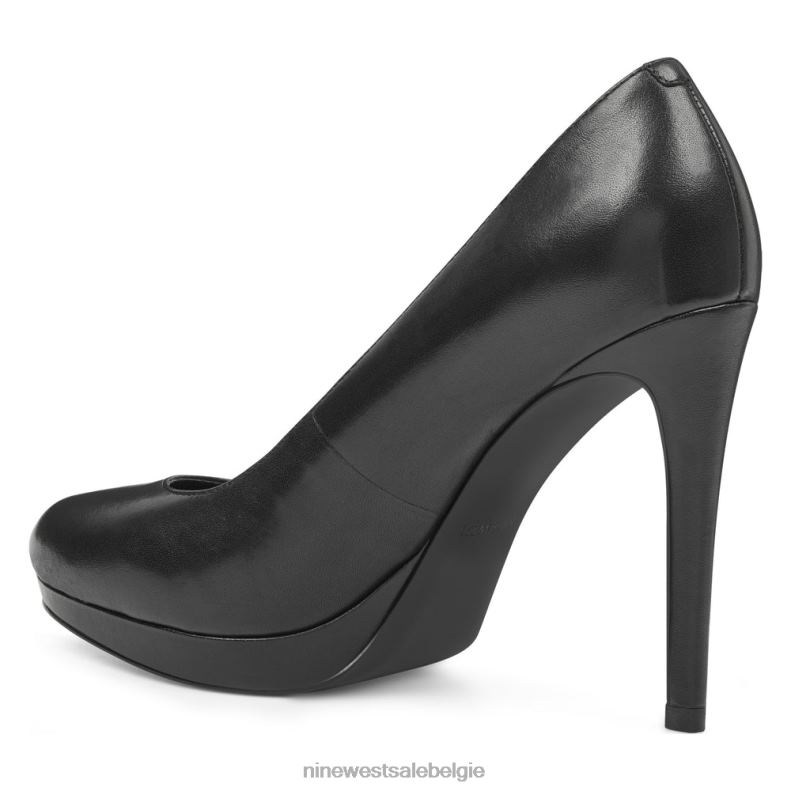 Nine West L48XT2367 zwart leer quabree platformpompen