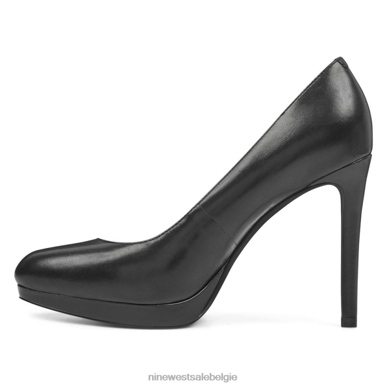 Nine West L48XT2367 zwart leer quabree platformpompen