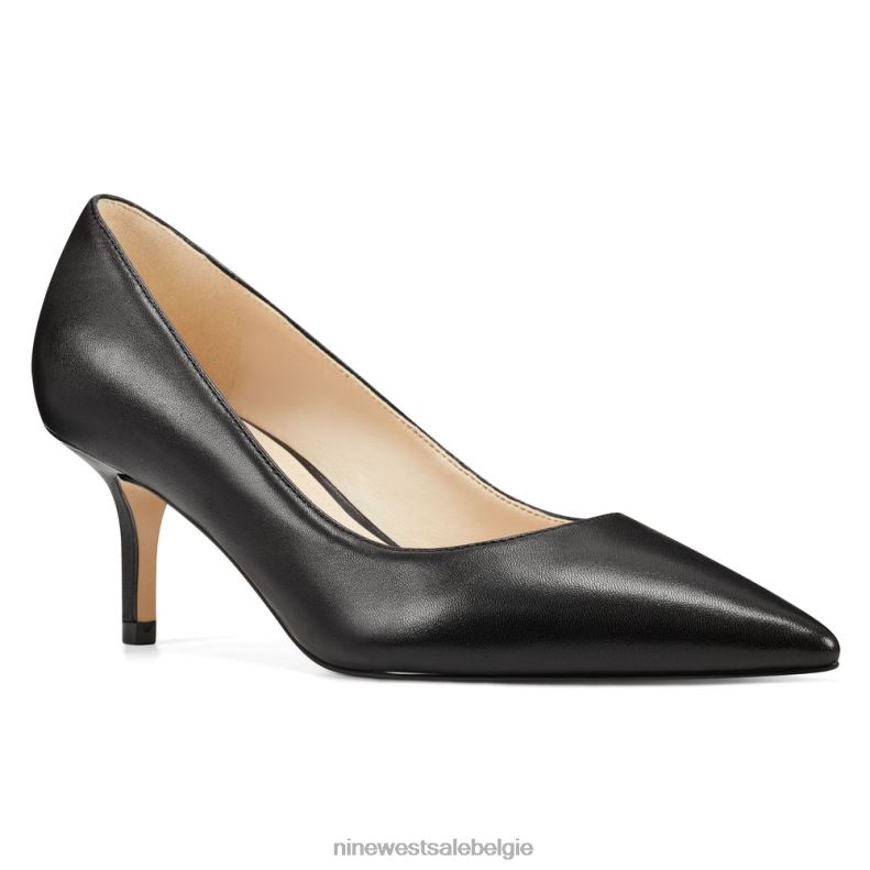 Nine West L48XT2369 zwart leer Arlene pumps met puntige neus