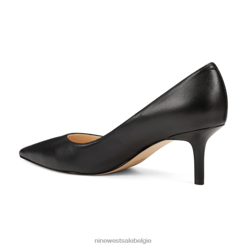 Nine West L48XT2369 zwart leer Arlene pumps met puntige neus