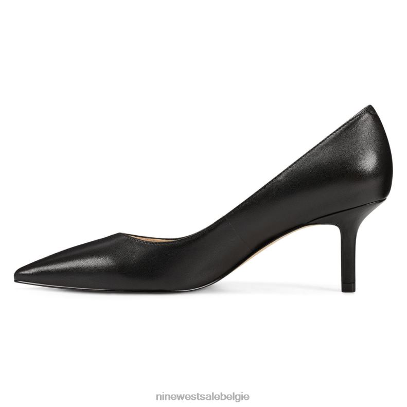 Nine West L48XT2369 zwart leer Arlene pumps met puntige neus