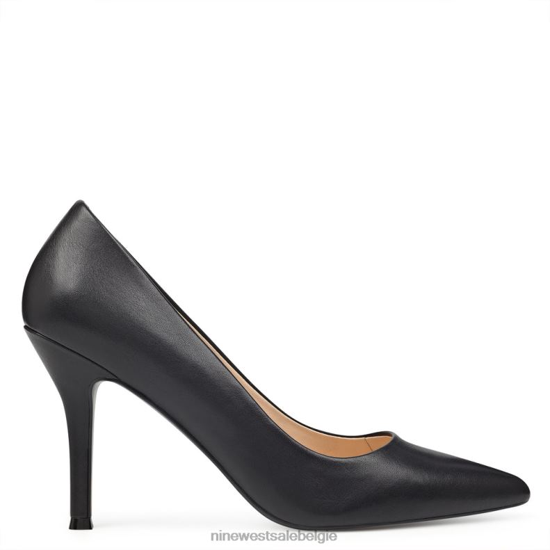 Nine West L48XT2374 zwart leer vijfde 9x9 pumps met puntige neus