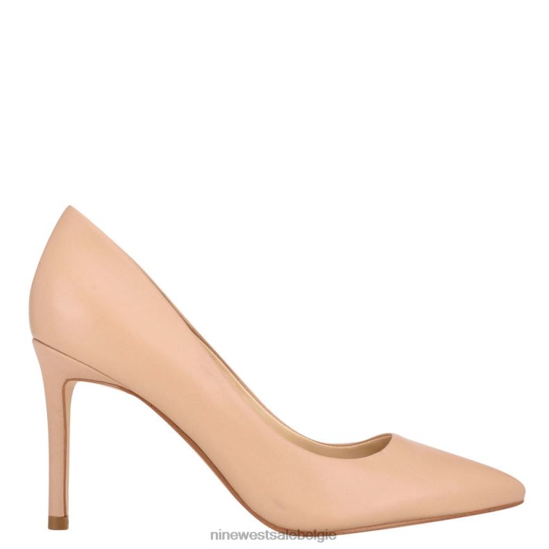 Nine West L48XT2375 nauwelijks naakt leer Ezra pumps met puntige neus