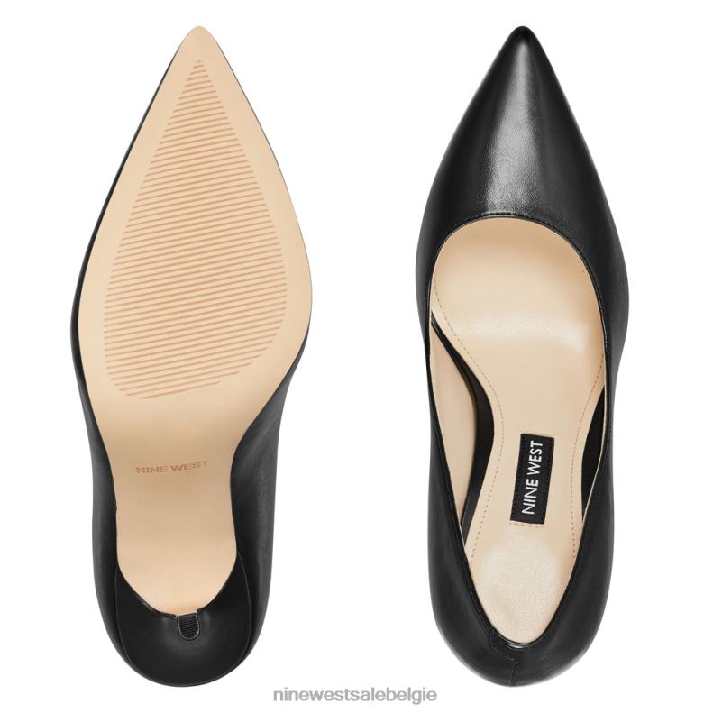 Nine West L48XT2379 zwart leer bliss puntige teenpumps