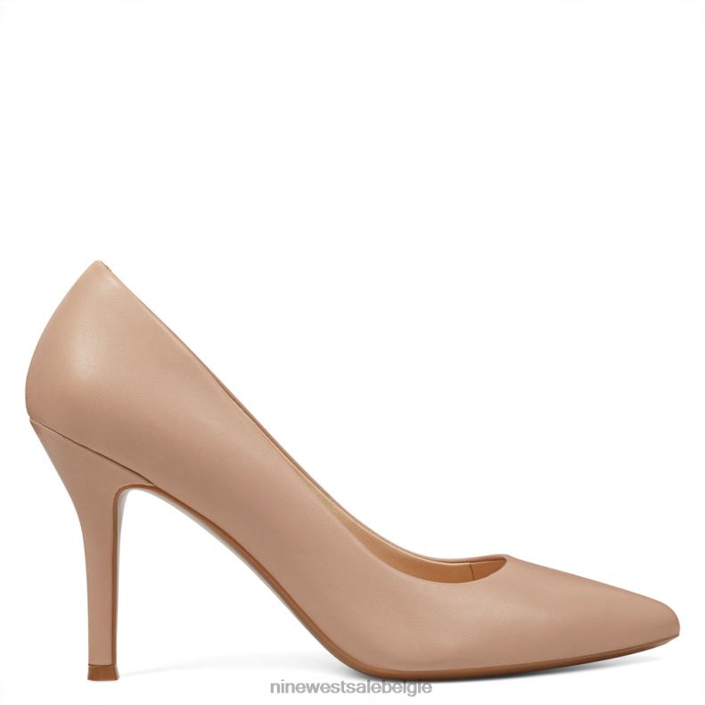 Nine West L48XT2381 nauwelijks naakt leer vijfde 9x9 pumps met puntige neus