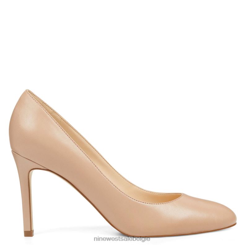 Nine West L48XT2382 nauwelijks naakt leer Dylan pumps met ronde neus