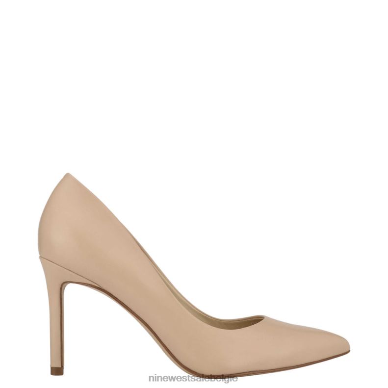 Nine West L48XT2399 ivoor leer Ezra pumps met puntige neus