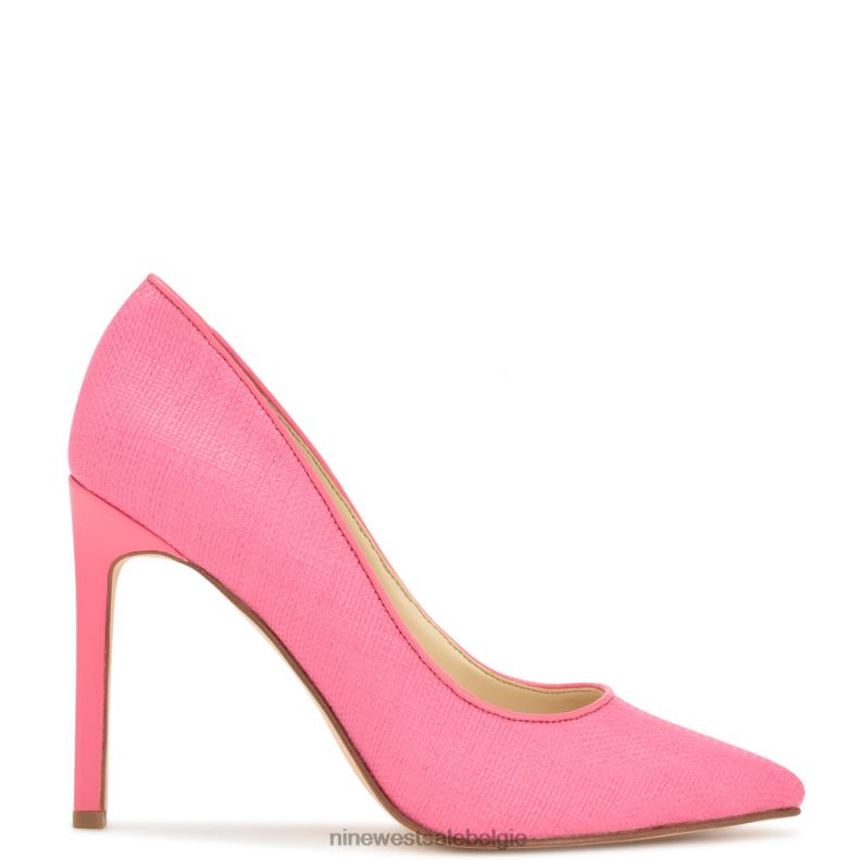 Nine West L48XT863 roze Tatiana geweven pumps met puntige neus