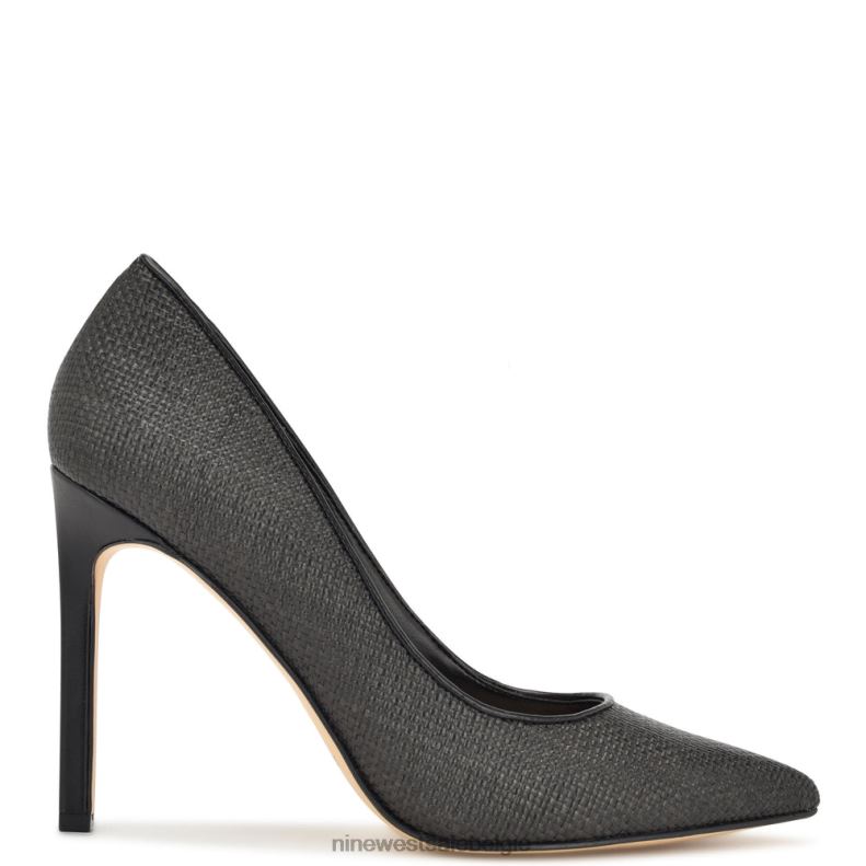 Nine West L48XT865 zwart Tatiana geweven pumps met puntige neus