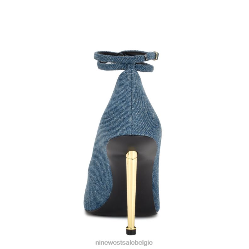 Nine West L48XT867 denim trevs enkelwikkelpumps