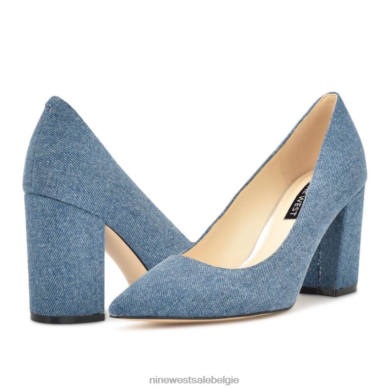 Nine West L48XT868 blauwe denim cara jurkpumps