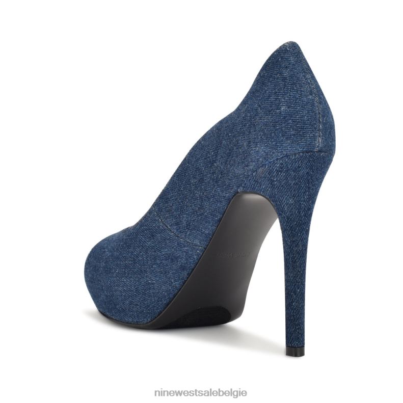 Nine West L48XT873 denim Hilare peeptoe-pumps